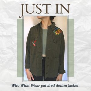 Who What Wear patched denim jacket